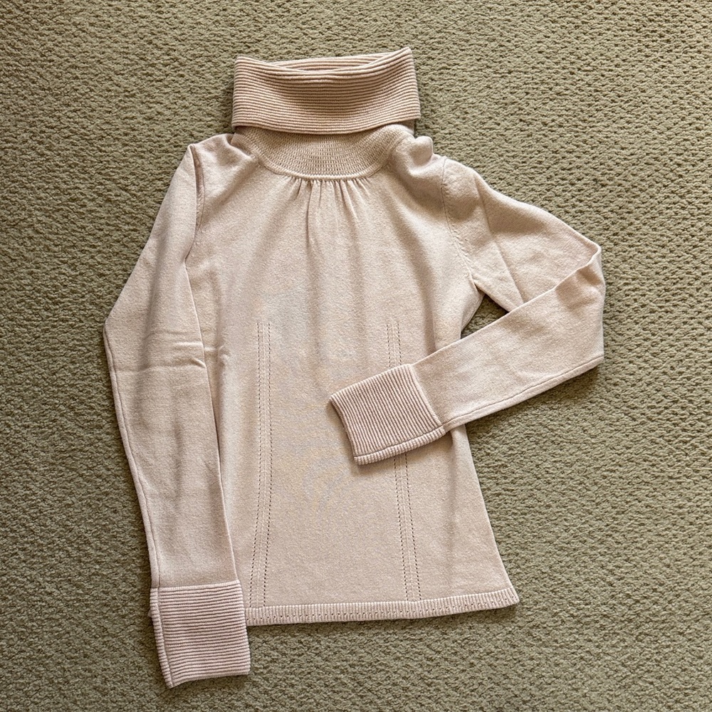 Milly of New York Pink Turtleneck Sweater
